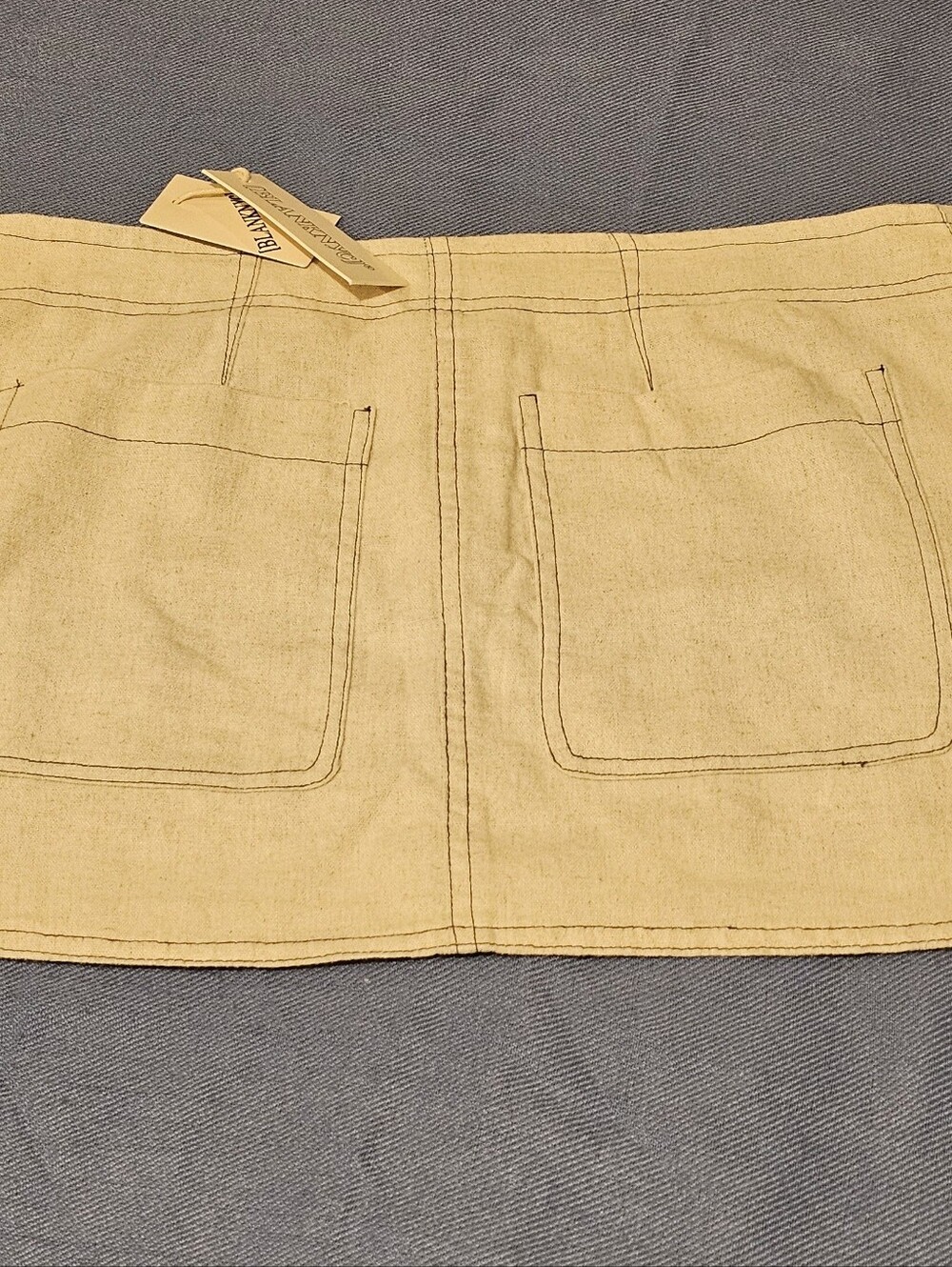 Cream Color Stitched Mini Skirt By Blank NYC - Picture 4 of 9
